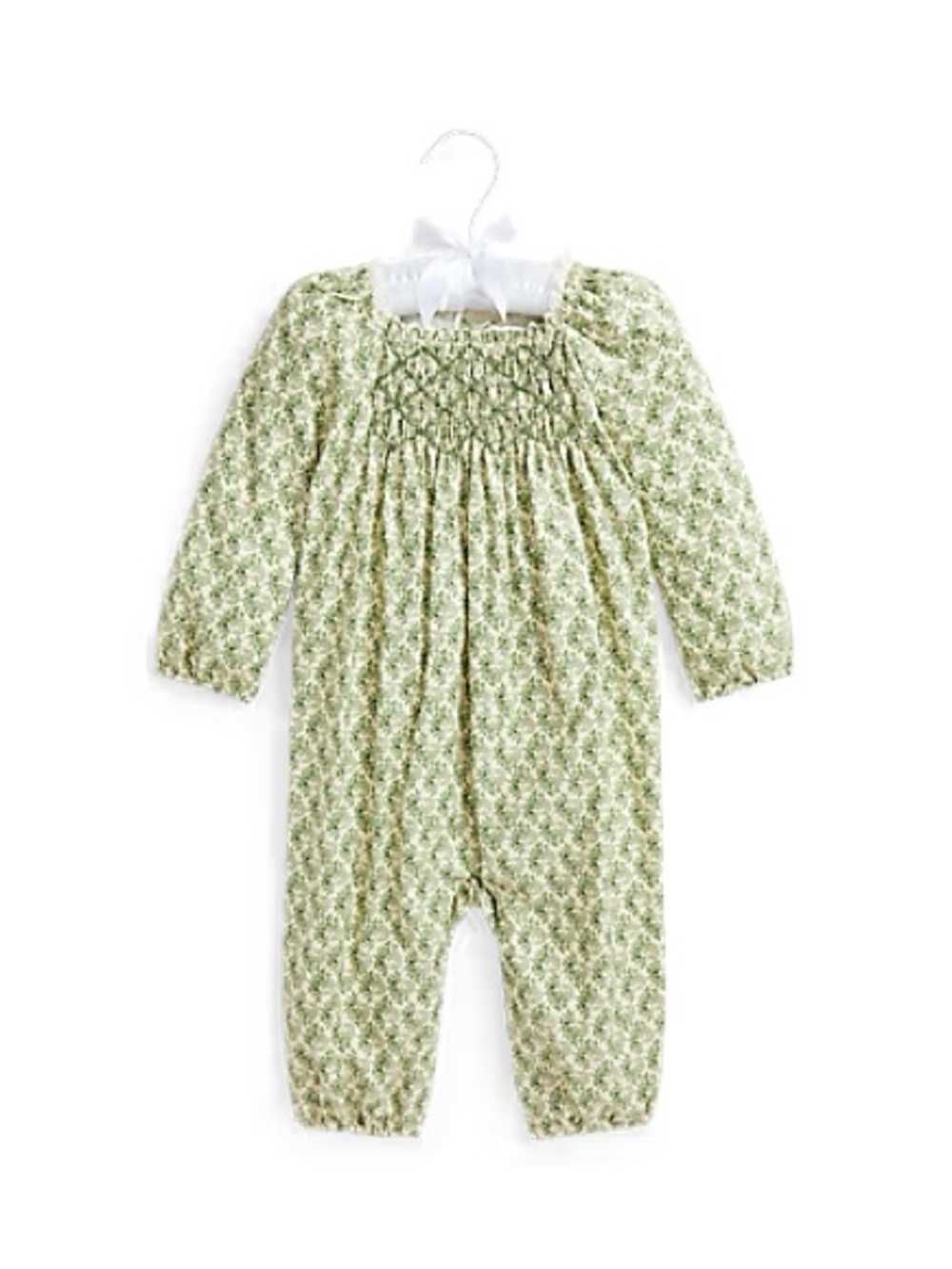 Ralph Lauren Floral Smocked Cotton Twill Coverall